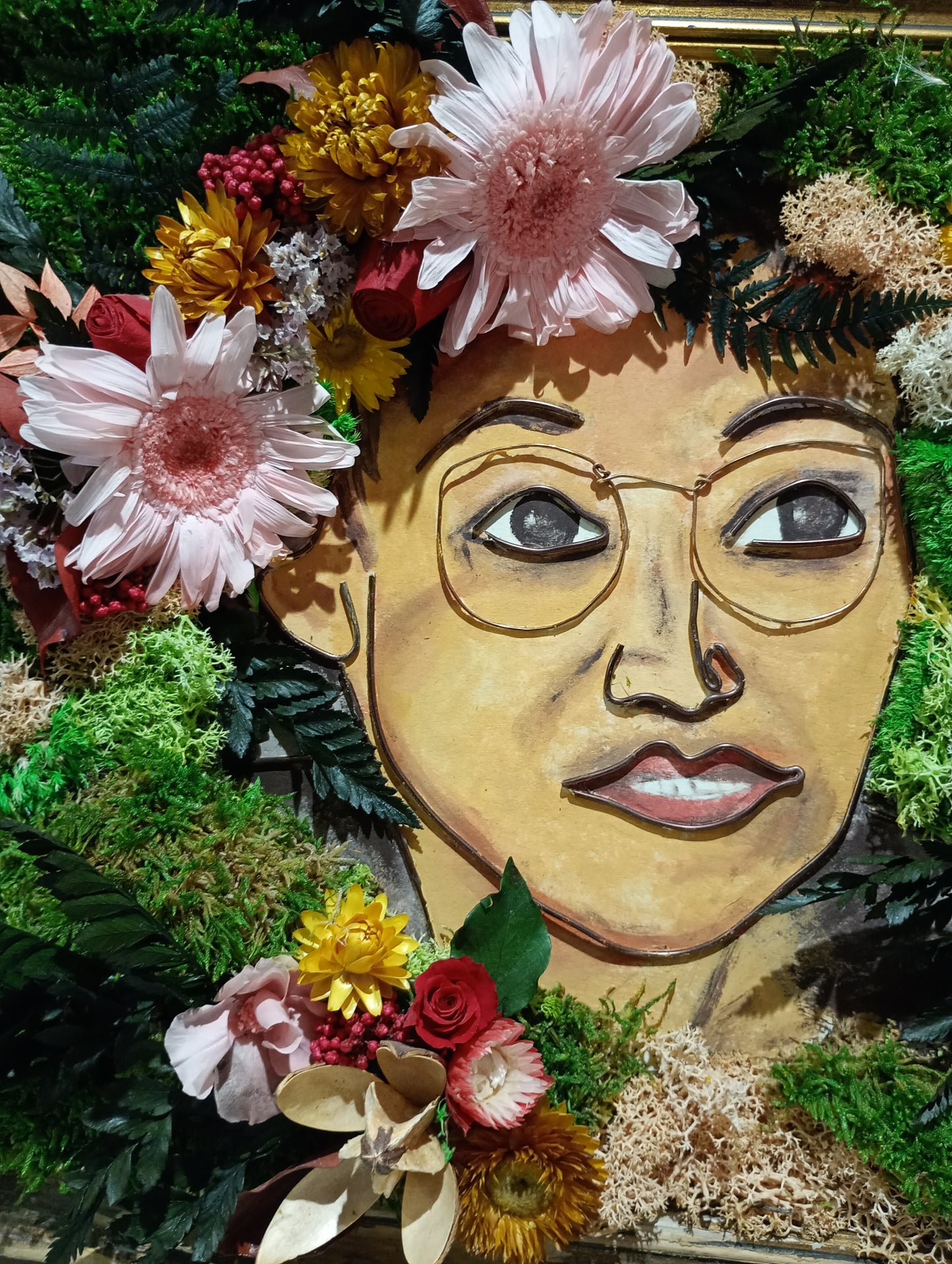 Cadre végétal fleuri-collection "Femmes"