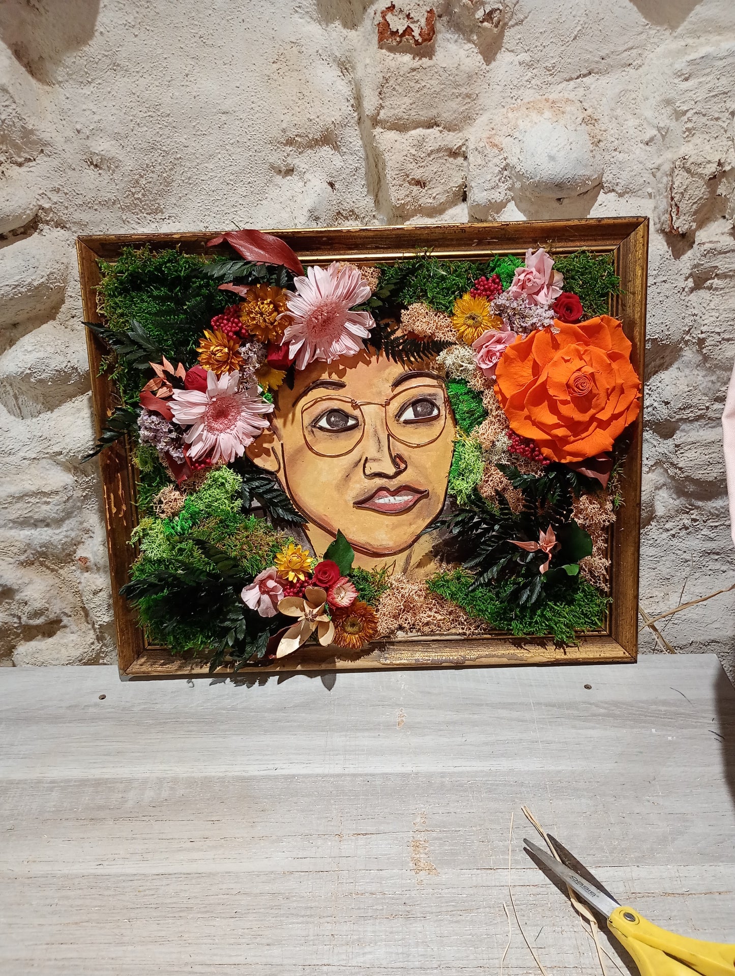 Cadre végétal fleuri-collection "Femmes"